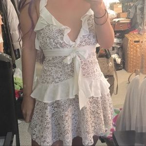 For love and lemons revolve white lace dress
